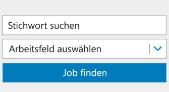 Suchfelder und Filter für die Jobsuche