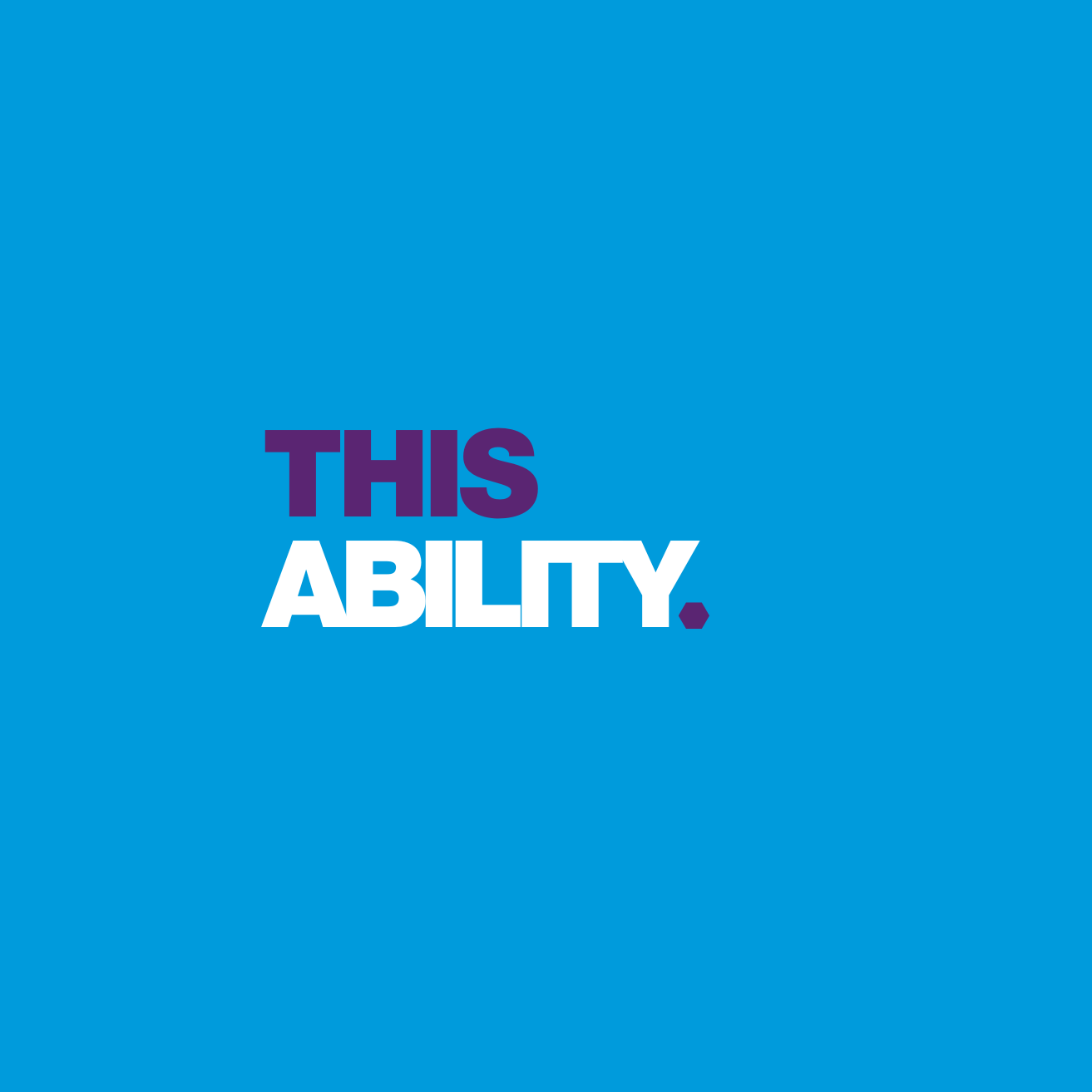 Logo des Instagram-Kanals @thisability_diakonie auf blauem Hintergrund